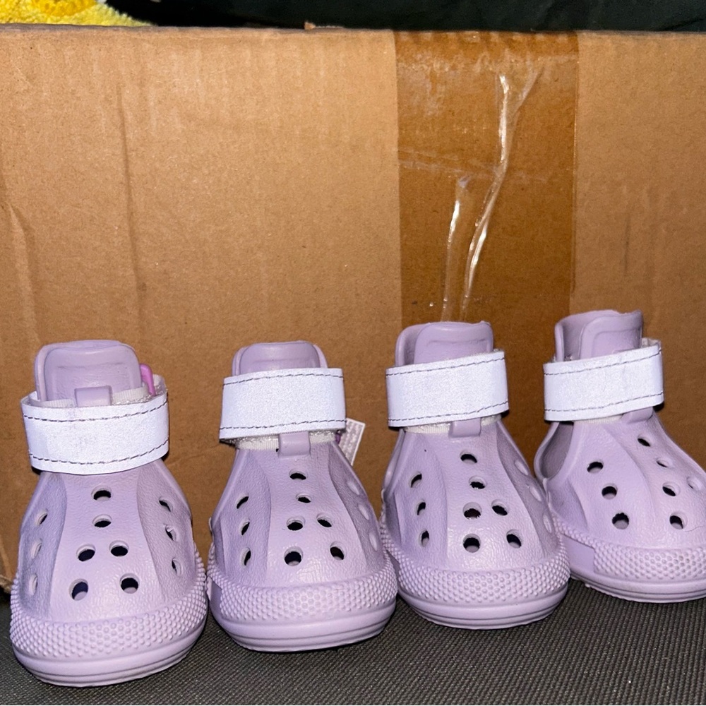 XS Purple Dog Waterproof Breathable Non-Slip Dog Boots Shoes Paw - Picture 6 of 11